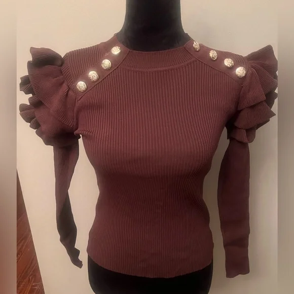 Brown 2 piece long sleeve set - Picture 1 of 5